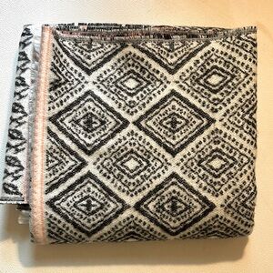 Mixed Patterned Black, Pink and White Scarf